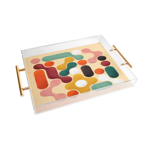 Showmemars Color pops mid century style Acrylic Tray
