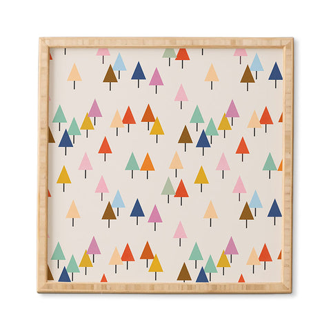 Showmemars Colorful Little Festive Trees Framed Wall Art