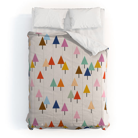 Showmemars Colorful Little Festive Trees Comforter