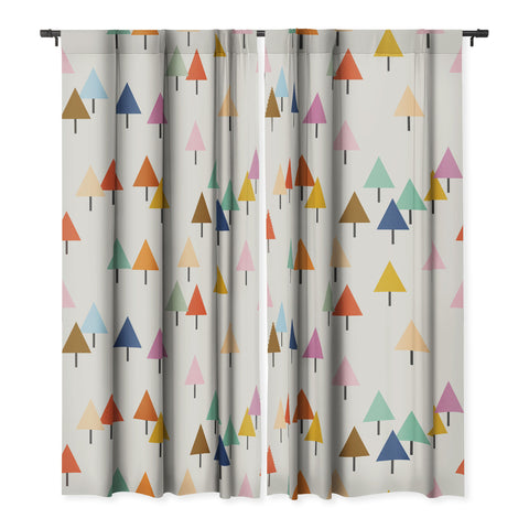 Showmemars Colorful Little Festive Trees Blackout Non Repeat