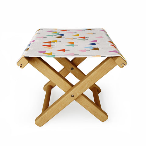 Showmemars Colorful Little Festive Trees Folding Stool