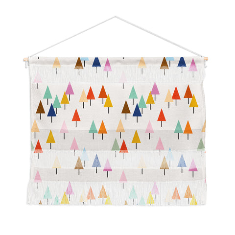 Showmemars Colorful Little Festive Trees Wall Hanging Landscape