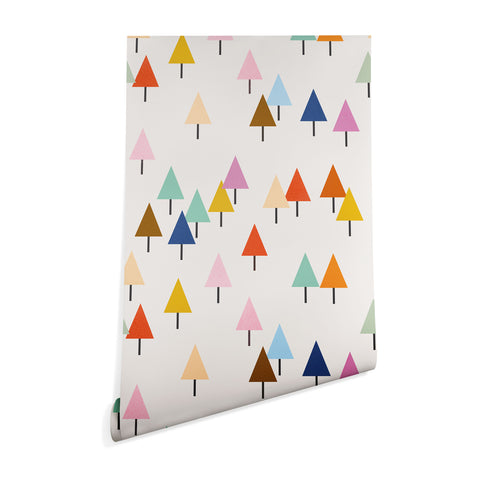 Showmemars Colorful Little Festive Trees Wallpaper