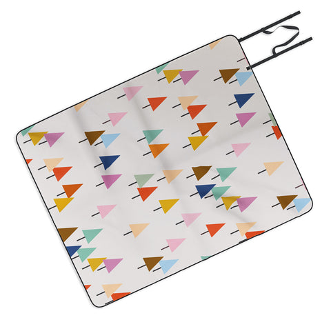 Showmemars Colorful Little Festive Trees Picnic Blanket