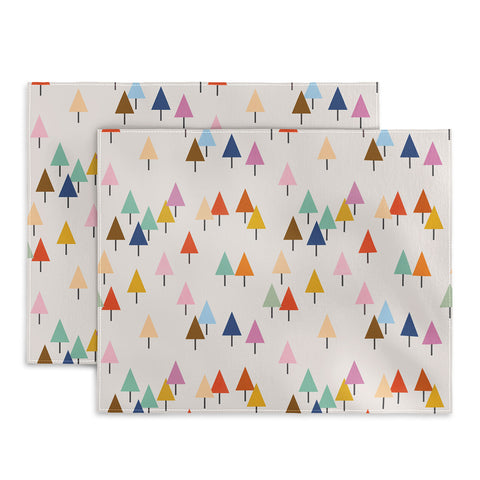Showmemars Colorful Little Festive Trees Placemat