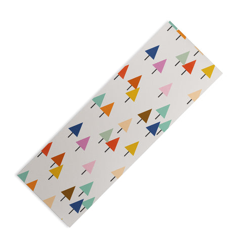 Showmemars Colorful Little Festive Trees Yoga Mat