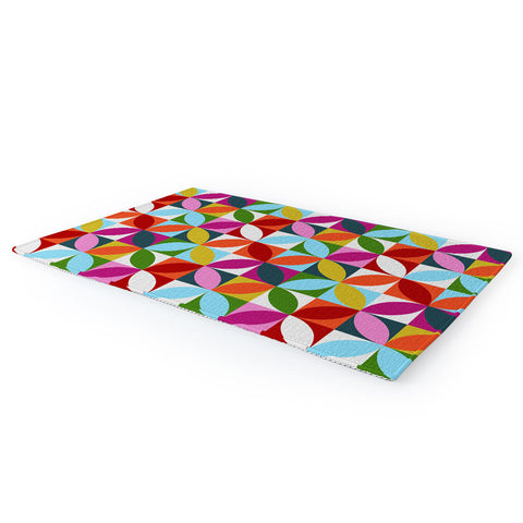 Showmemars Colorful Retro Pattern Area Rug