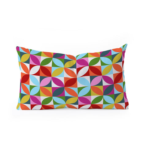 Showmemars Colorful Retro Pattern Oblong Throw Pillow