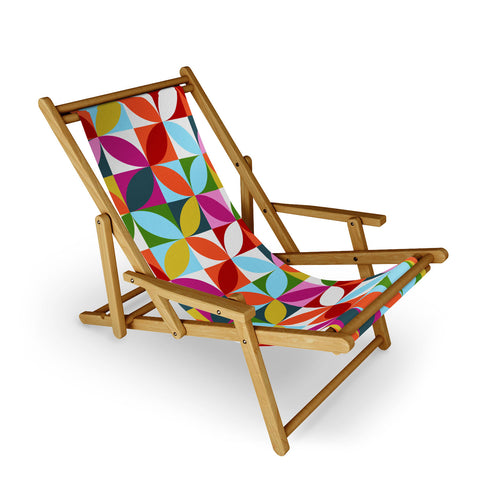 Showmemars Colorful Retro Pattern Sling Chair