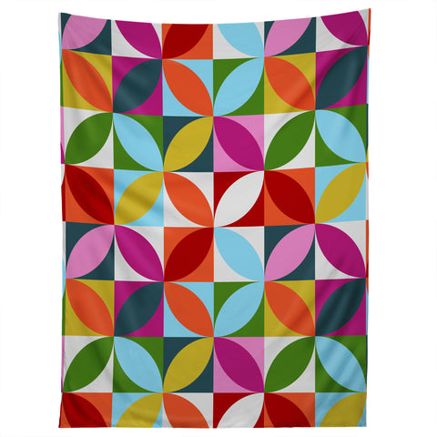 Showmemars Colorful Retro Pattern Tapestry