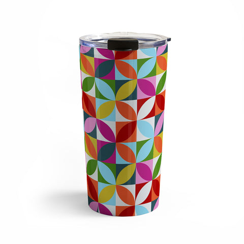 Showmemars Colorful Retro Pattern Travel Mug