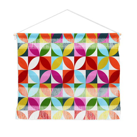 Showmemars Colorful Retro Pattern Wall Hanging Landscape