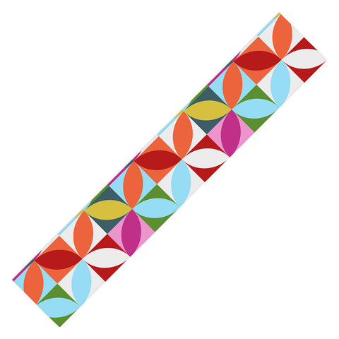 Showmemars Colorful Retro Pattern Table Runner