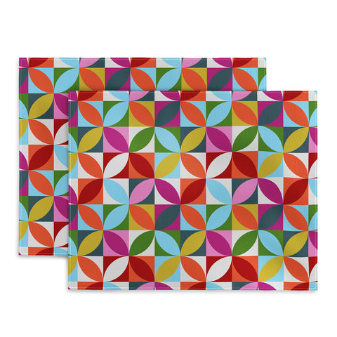 Showmemars Colorful Retro Pattern Placemat