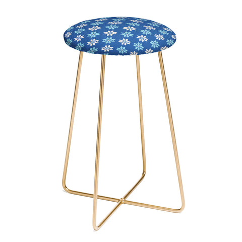 Showmemars Contrasting Blues Bethlehem Stars Counter Stool
