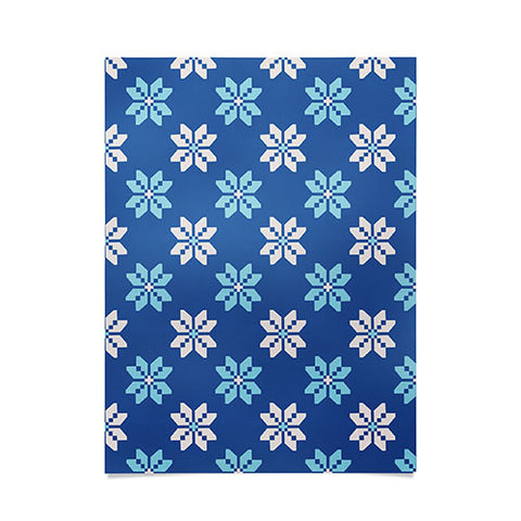 Showmemars Contrasting Blues Bethlehem Stars Poster