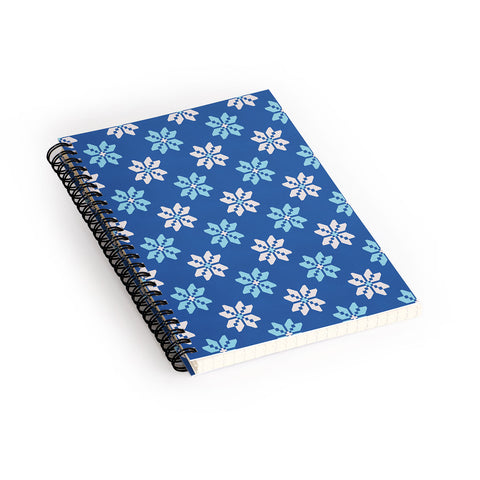 Showmemars Contrasting Blues Bethlehem Stars Spiral Notebook