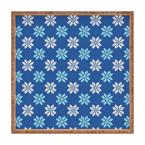 Showmemars Contrasting Blues Bethlehem Stars Square Tray