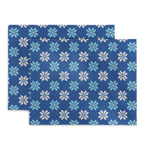 Showmemars Contrasting Blues Bethlehem Stars Placemat