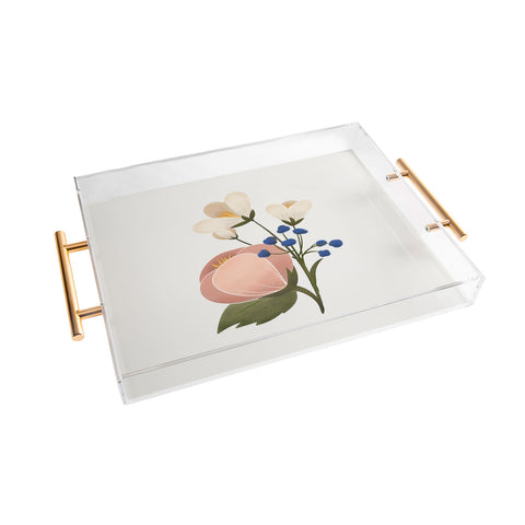 Showmemars Delicate florals Acrylic Tray