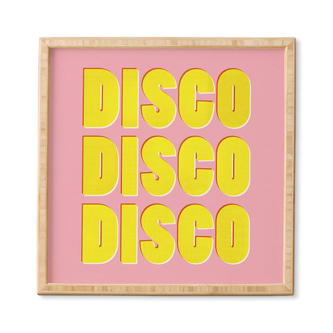 Showmemars DISCO DISCO DISCO Framed Wall Art