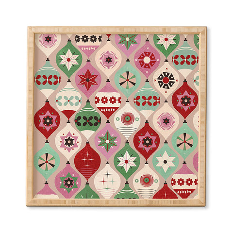Showmemars Festive Baubles Pattern Framed Wall Art