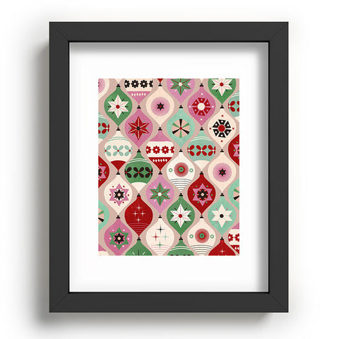 Showmemars Festive Baubles Pattern Recessed Framing Rectangle