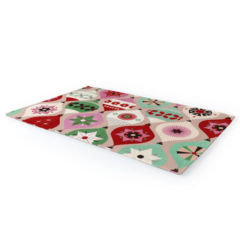 Showmemars Festive Baubles Pattern Area Rug