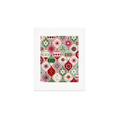 Showmemars Festive Baubles Pattern Art Print
