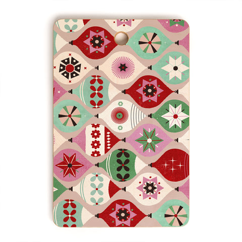 Showmemars Festive Baubles Pattern Cutting Board Rectangle
