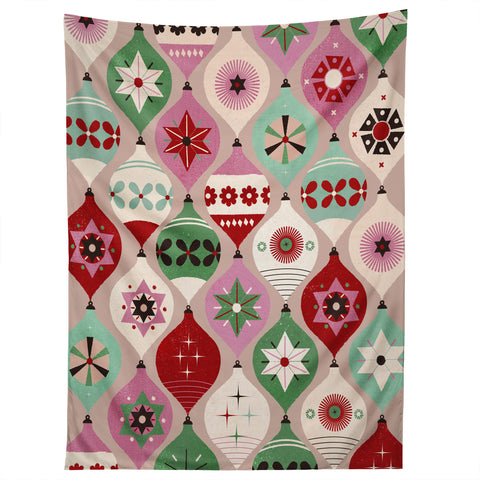 Showmemars Festive Baubles Pattern Tapestry