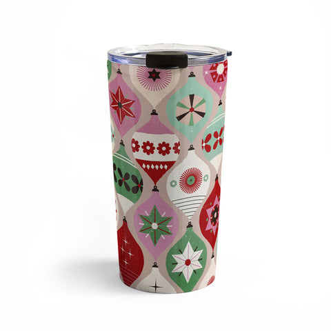Showmemars Festive Baubles Pattern Travel Mug