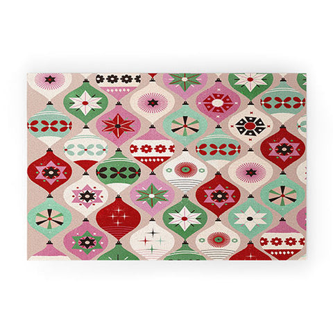 Showmemars Festive Baubles Pattern Welcome Mat
