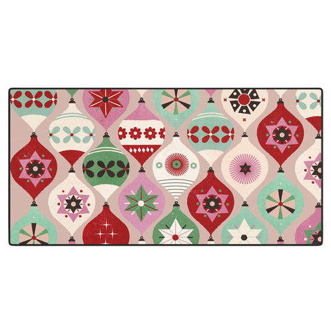 Showmemars Festive Baubles Pattern Desk Mat