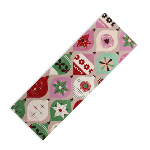 Showmemars Festive Baubles Pattern Yoga Mat