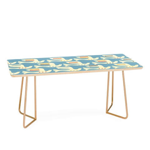 Showmemars Festive Birds Blue Coffee Table