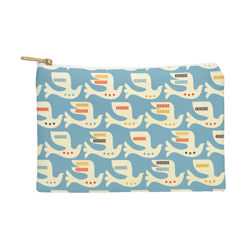 Showmemars Festive Birds Blue Pouch