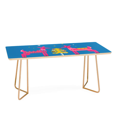Showmemars Festive Deers In Hot Pink Coffee Table
