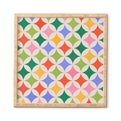 Showmemars Festive Geometry Pattern Framed Wall Art