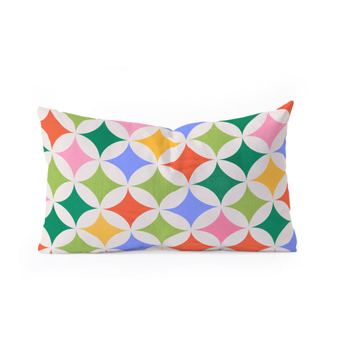 Showmemars Festive Geometry Pattern Oblong Throw Pillow
