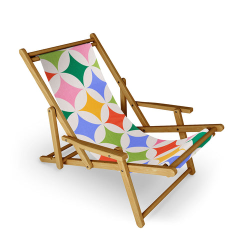 Showmemars Festive Geometry Pattern Sling Chair