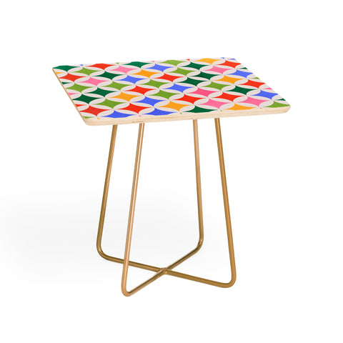 Showmemars Festive Geometry Pattern Side Table