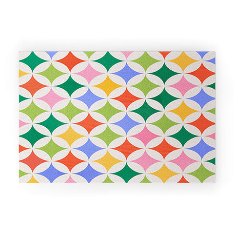 Showmemars Festive Geometry Pattern Welcome Mat
