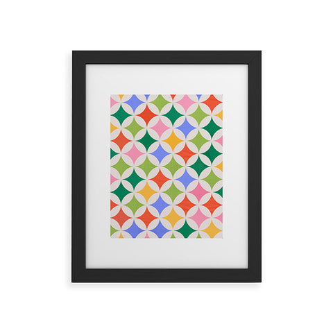 Showmemars Festive Geometry Pattern Framed Art Print