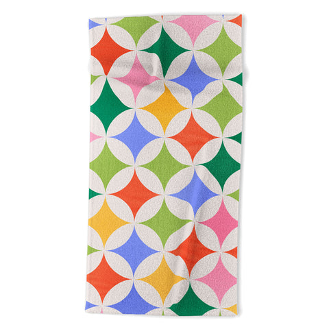 Showmemars Festive Geometry Pattern Beach Towel