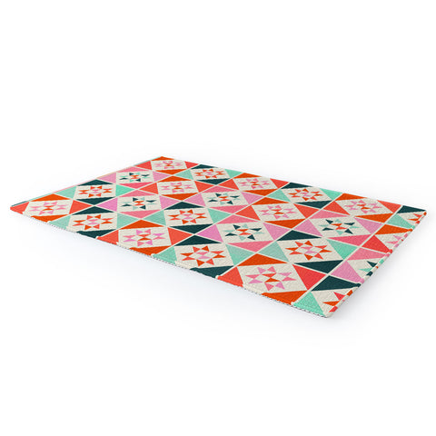Showmemars Festive Quilt Pattern no3 Area Rug
