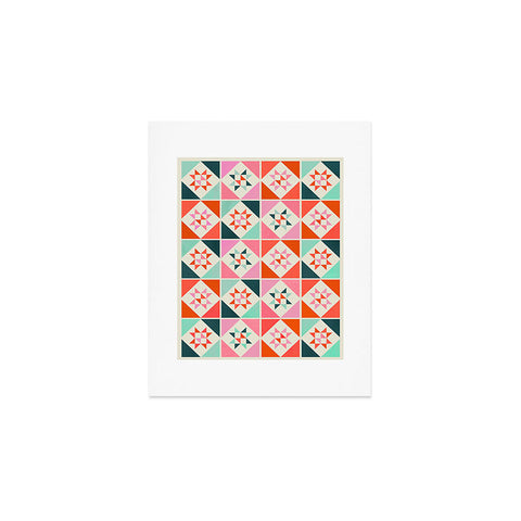 Showmemars Festive Quilt Pattern no3 Art Print