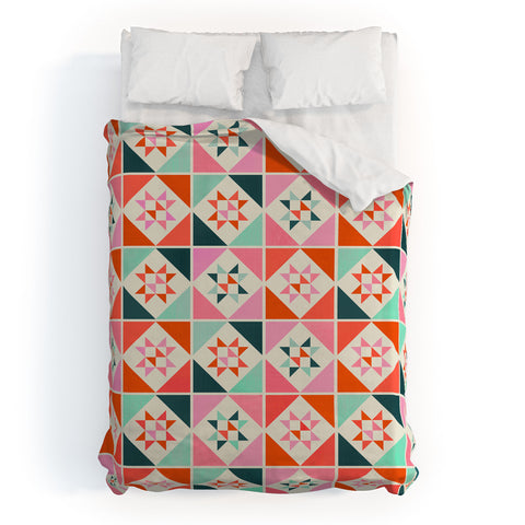 Showmemars Festive Quilt Pattern no3 Duvet Cover