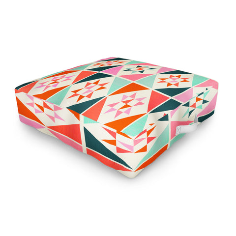 Showmemars Festive Quilt Pattern no3 Outdoor Floor Cushion