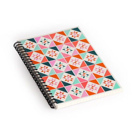 Showmemars Festive Quilt Pattern no3 Spiral Notebook